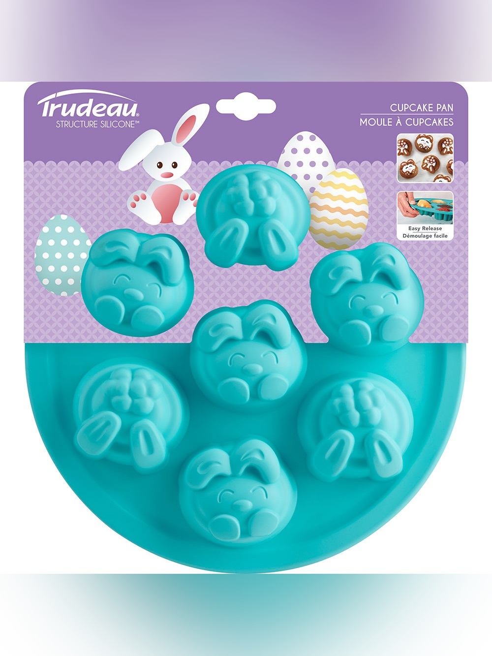 TRUDEAU bunnies mould cupcake pan silicone mould New